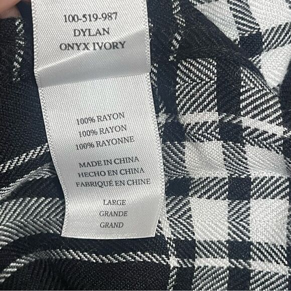 Rails Dylan Plaid Button Down Shirt  Onyx Ivory Women Size XS - Picture 9 of 11